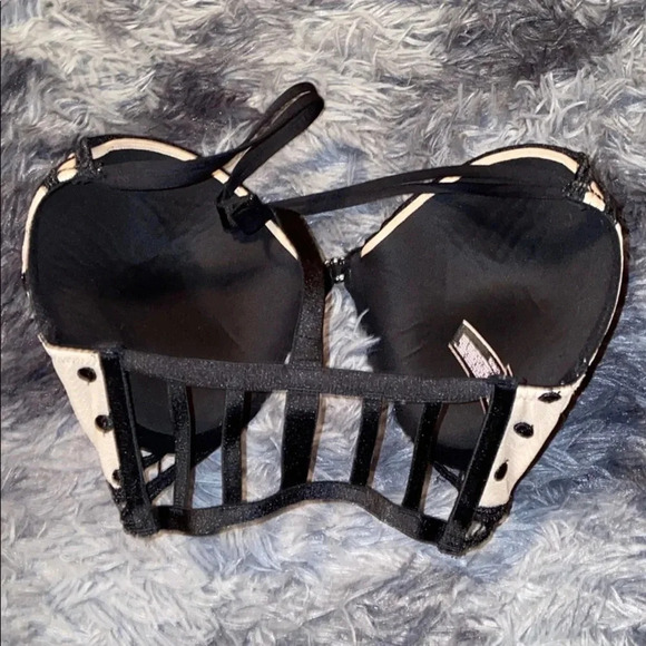 Victoria secret nude black  polka dots lace bra - Picture 9 of 11